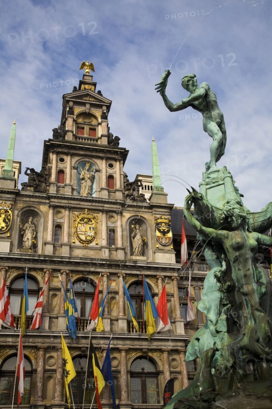 Ornate building and statue
