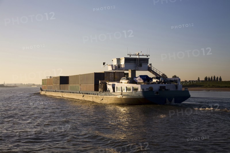 Freight containers on barge
