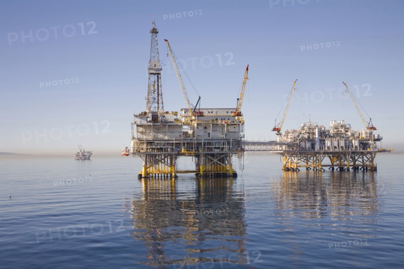 Oil rigs on the ocean