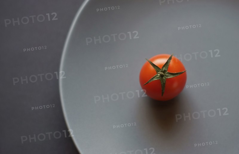 Tomato on plate