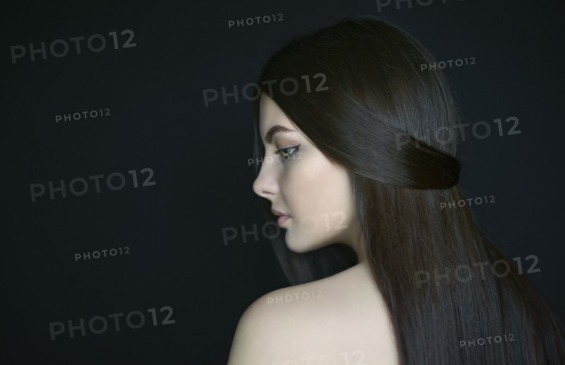 Profile of Caucasian woman
