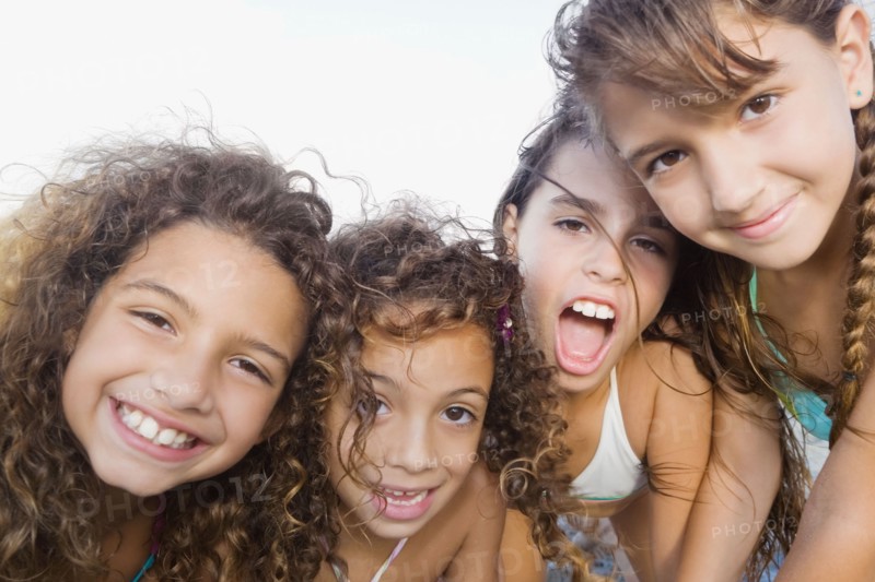 Multi-ethnic girls being silly