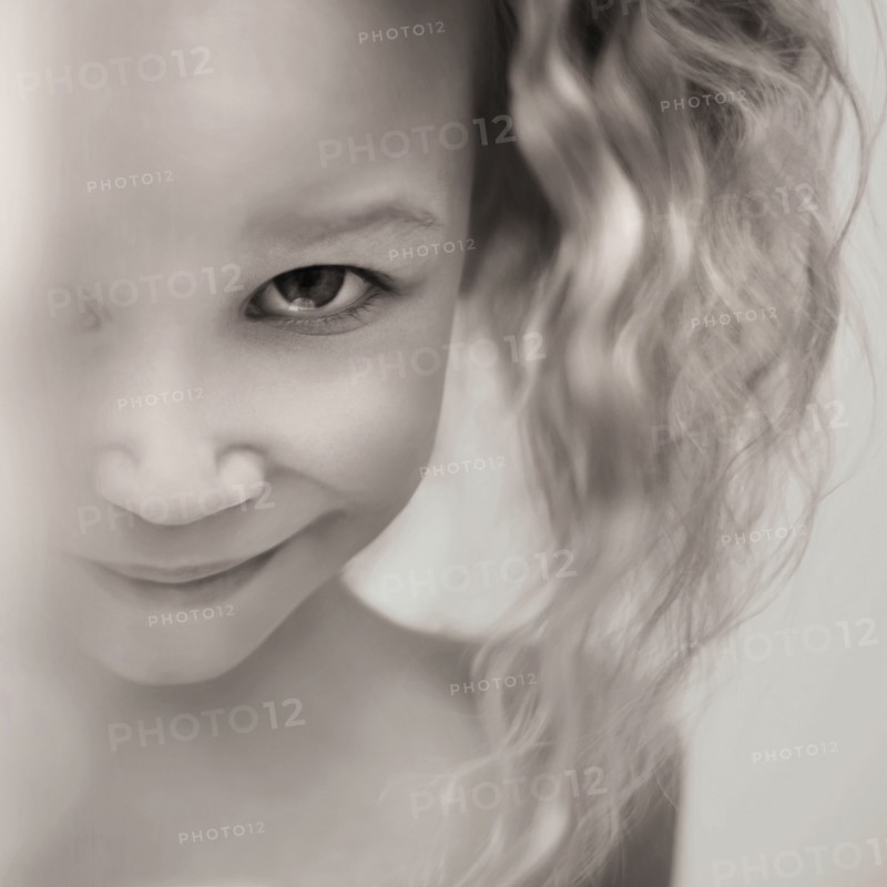 Close up of girl's smiling face