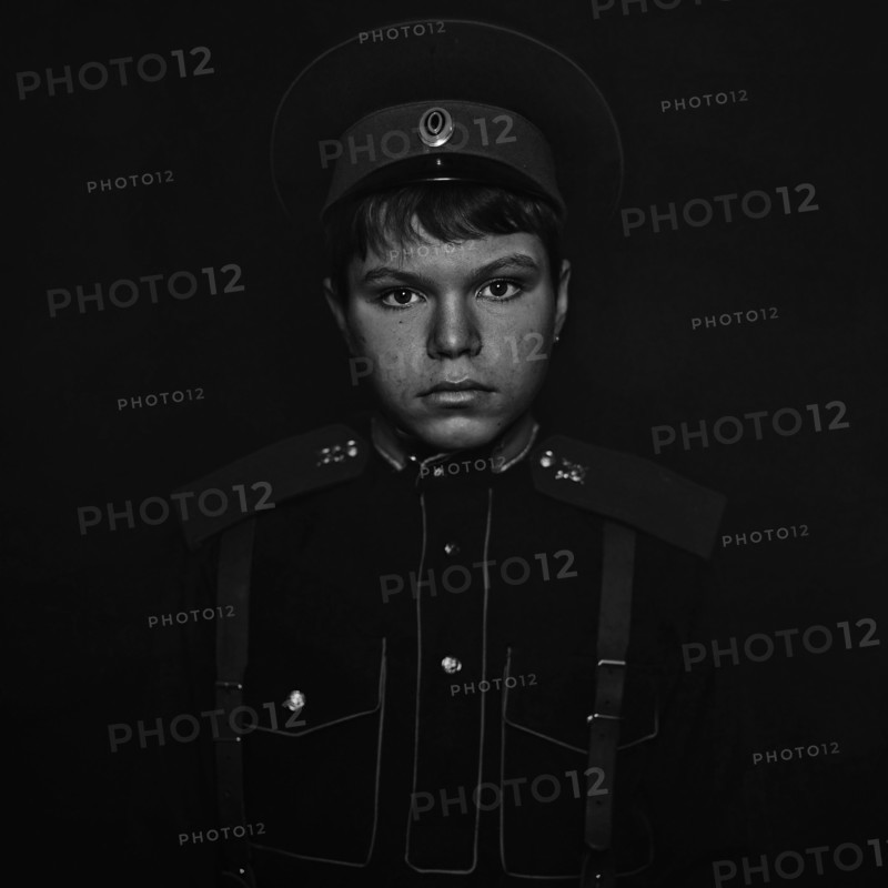 Cossack teenage soldier wearing uniform