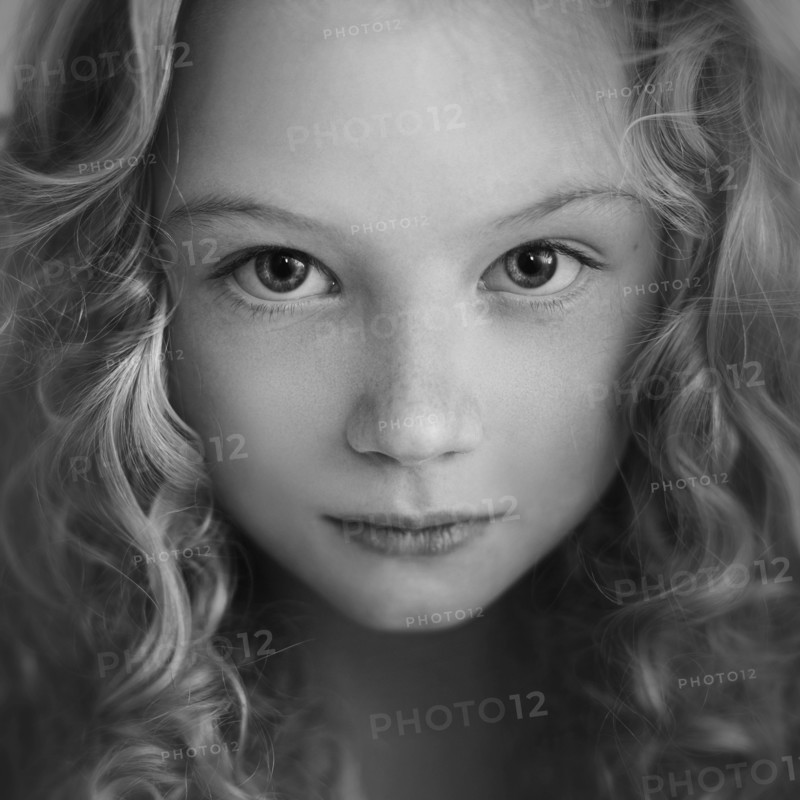 Close up of Caucasian girl's face
