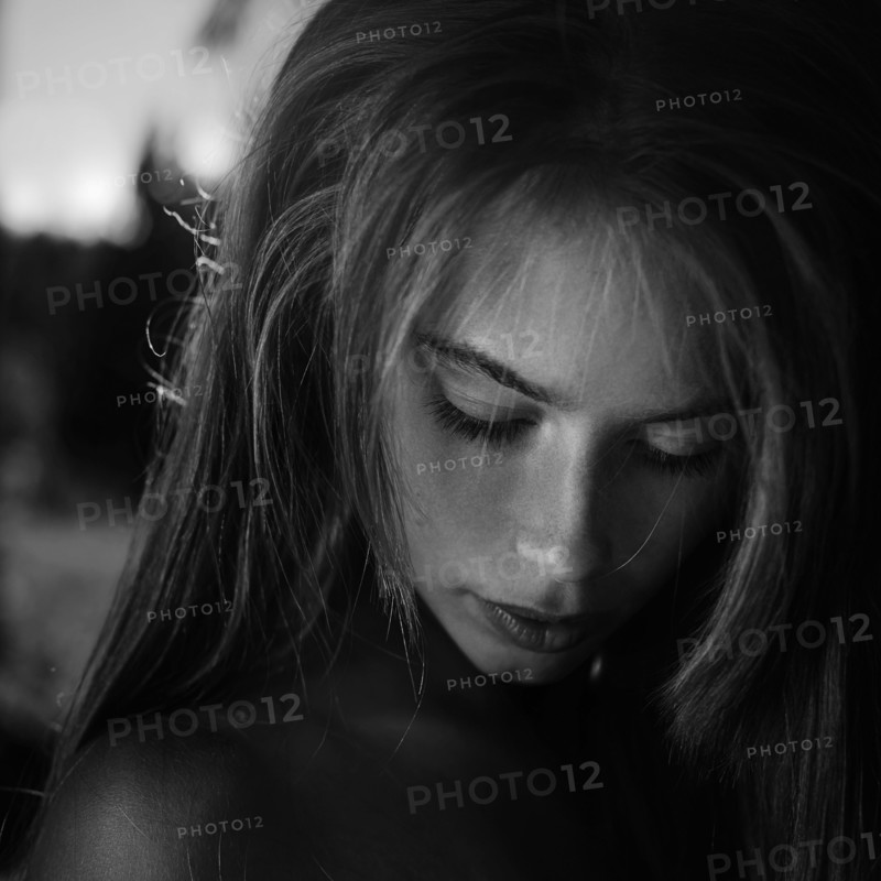 Close up of Caucasian girl's face
