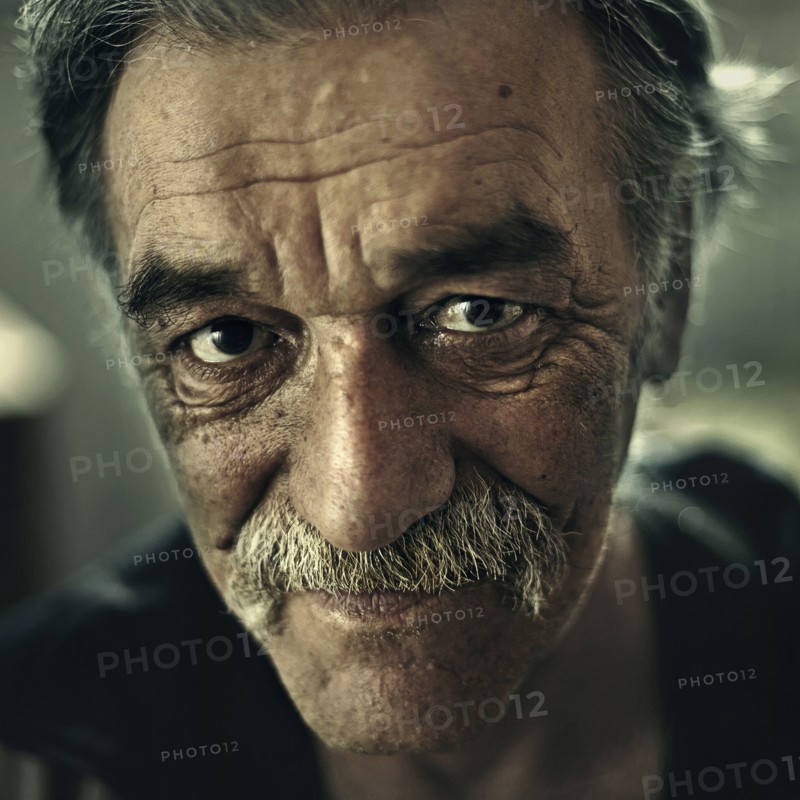 Close up of Senior Caucasian man's face