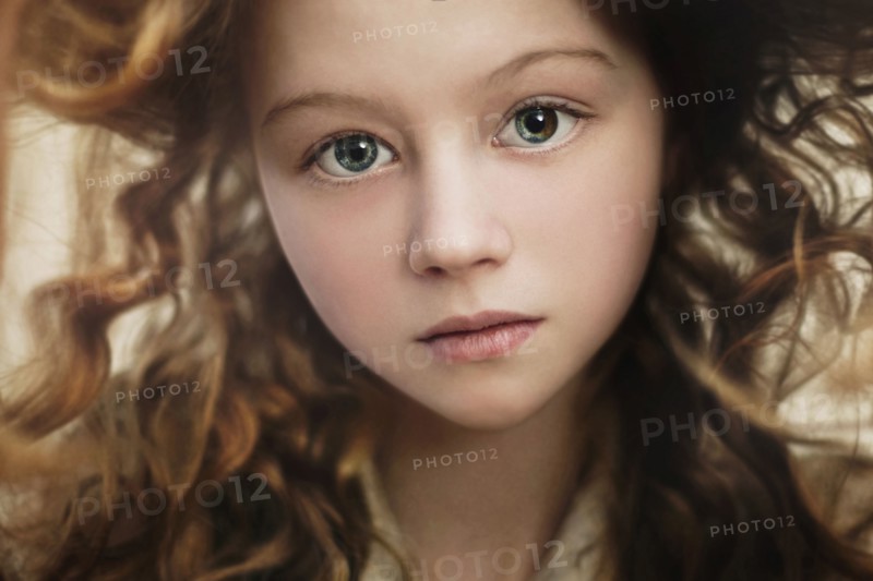 Close up of Caucasian girl's face