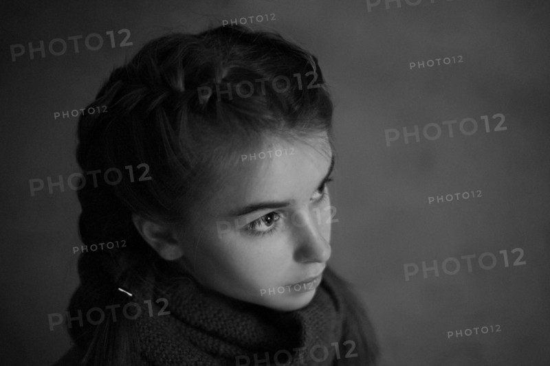 Serious Caucasian teenage girl