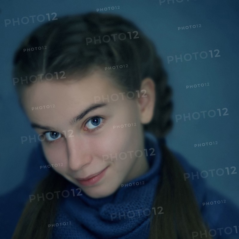 Caucasian teenage girl smiling