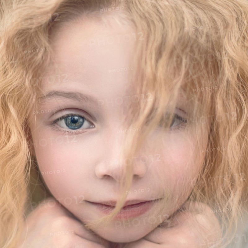 Close up of face of Caucasian girl