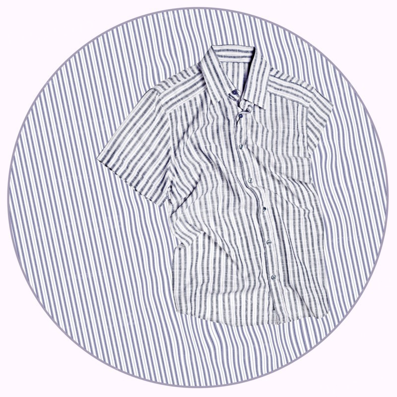 Striped shirt on matching fabric