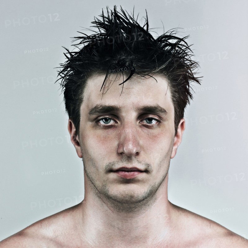 Caucasian teenager with messy hair