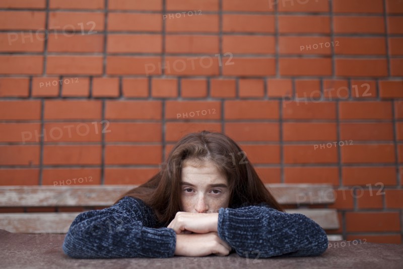 Bored Caucasian girl