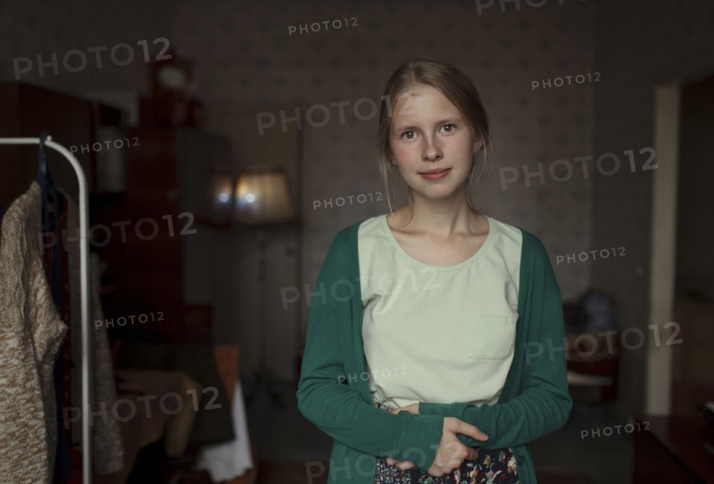 Portrait of smiling Caucasian woman