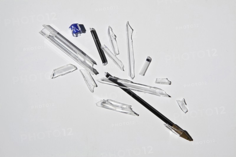 Broken ballpoint pen