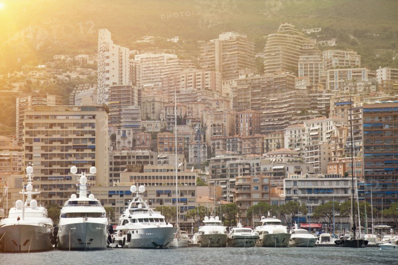 Yachts moored in Monte Carlo