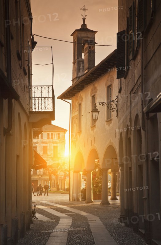 Sun shining in quaint alley