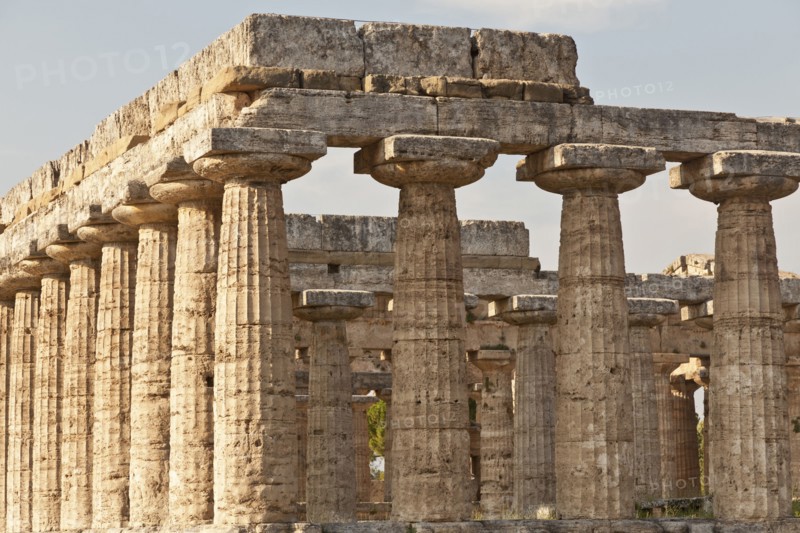 Ancient ruins in rural landscape