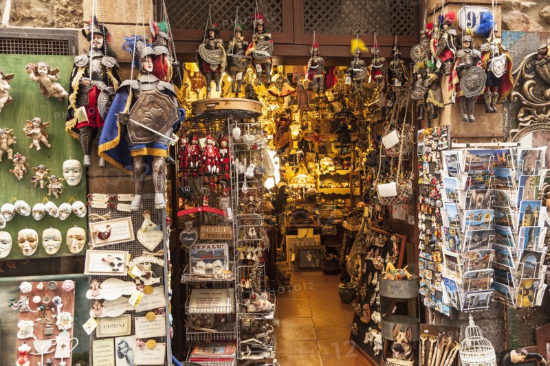 Souvenir store on city street