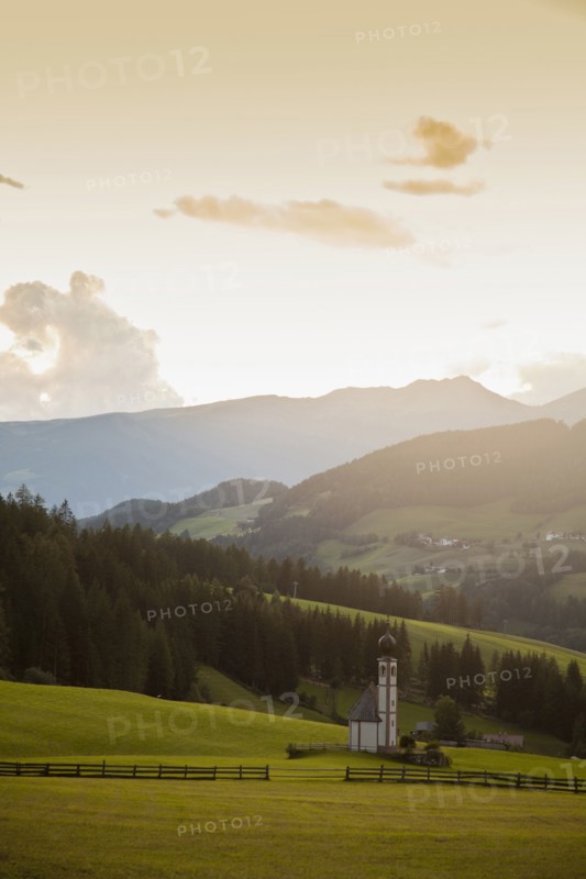 Church in remote mountain landscape