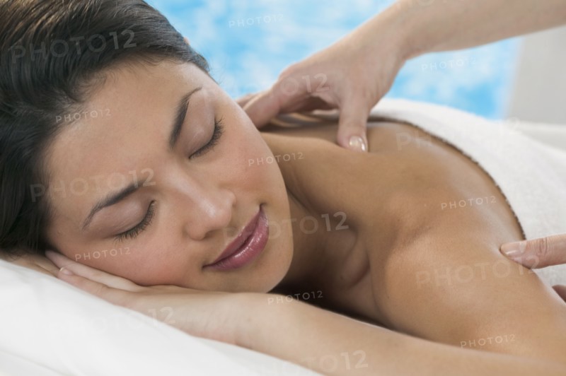 Woman receiving massage