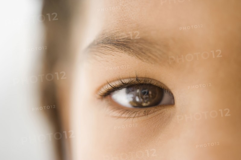 Close up of African girl's eye