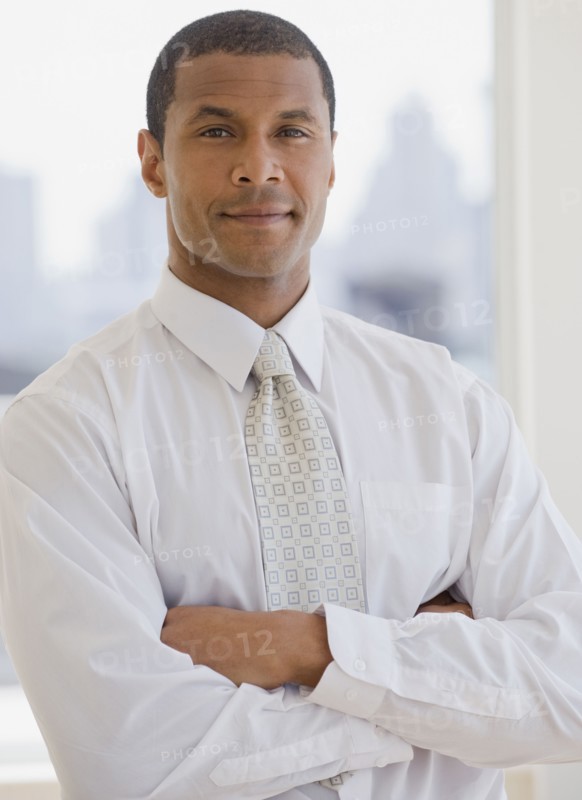 African businessman looking confident