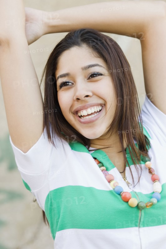 Confident Hispanic woman smiling