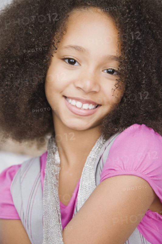 African girl smiling