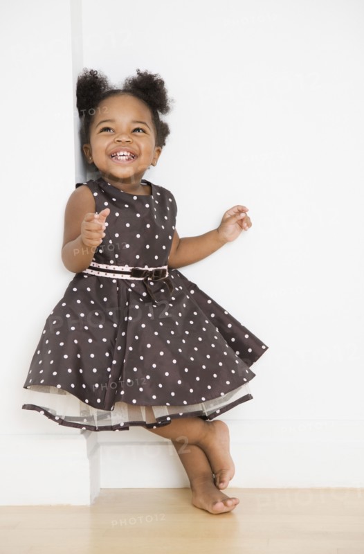 African American girl in dress