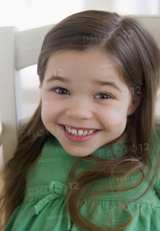 Mixed race girl smiling