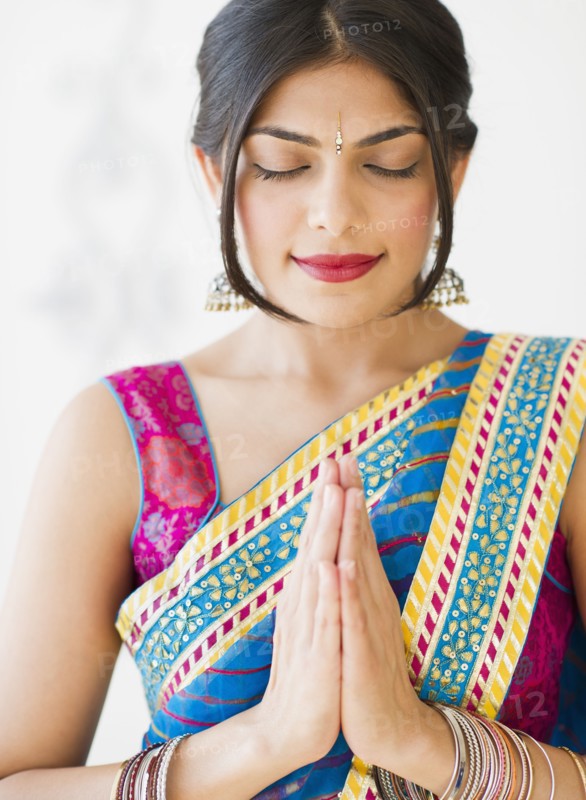 Indian woman in traditional Indian clothing