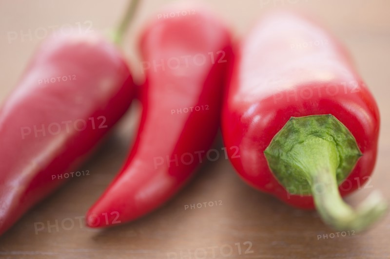 Close up of red chili peppers