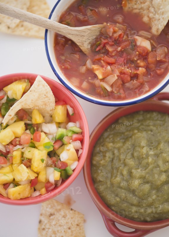 Variety of Mexican salsas
