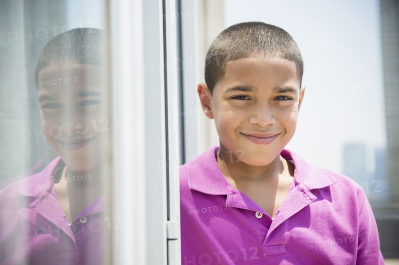 Smiling Hispanic boy