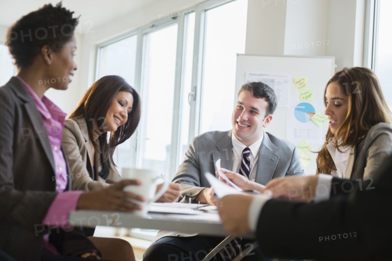 Business people talking in meeting