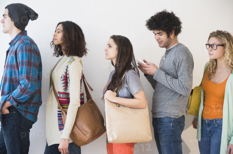 People waiting in line