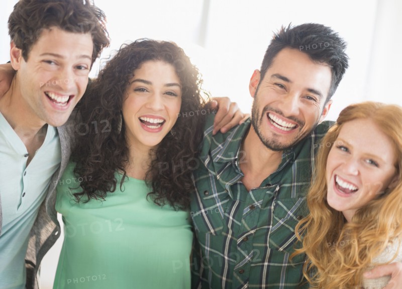 Friends laughing together