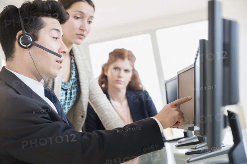 Business people talking in meeting