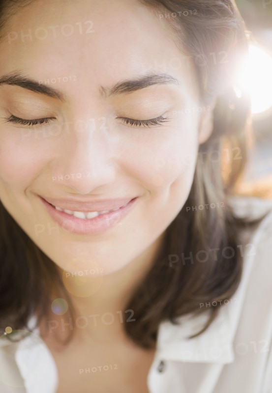 Hispanic woman smiling