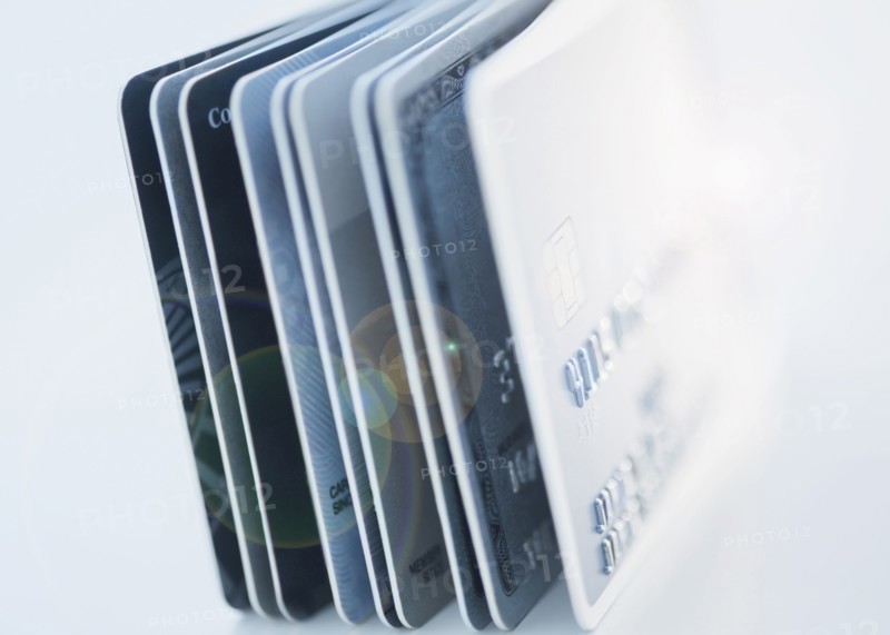Close up of credit cards