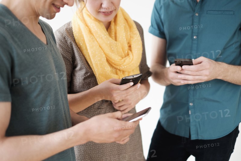 People using cell phones