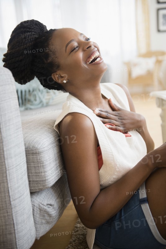 Black woman laughing