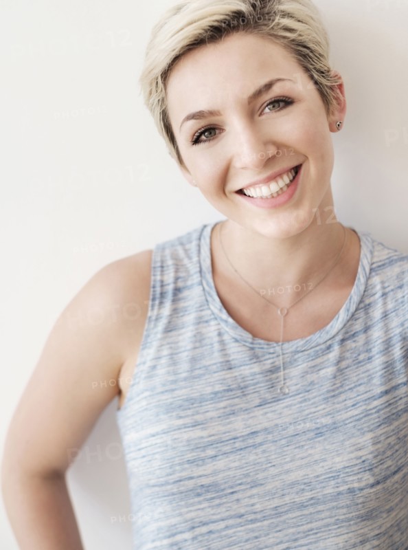 Caucasian woman smiling