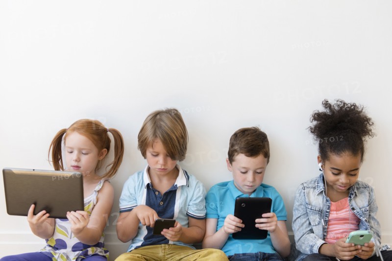 Children using technology