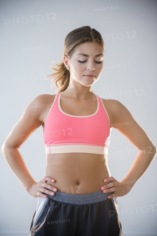 Mixed race woman standing