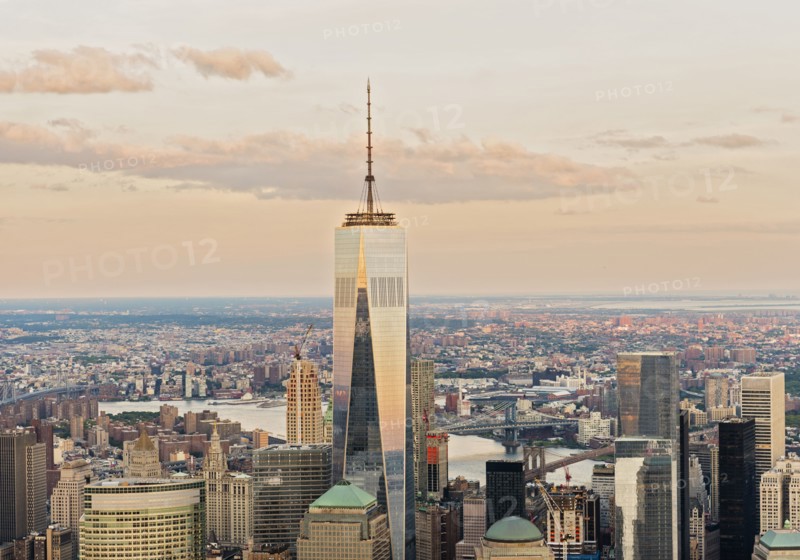 Aerial view of New York City cityscape