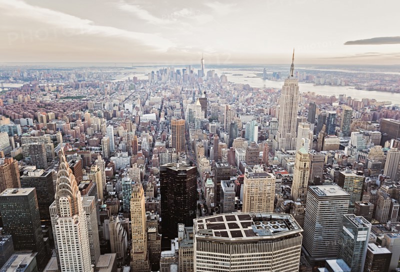 Aerial view of New York cityscape