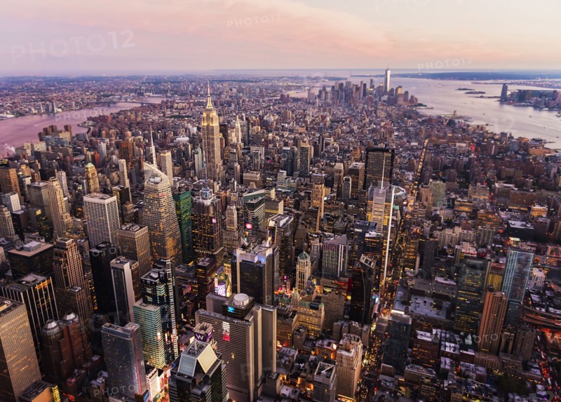 Aerial view of New York cityscape